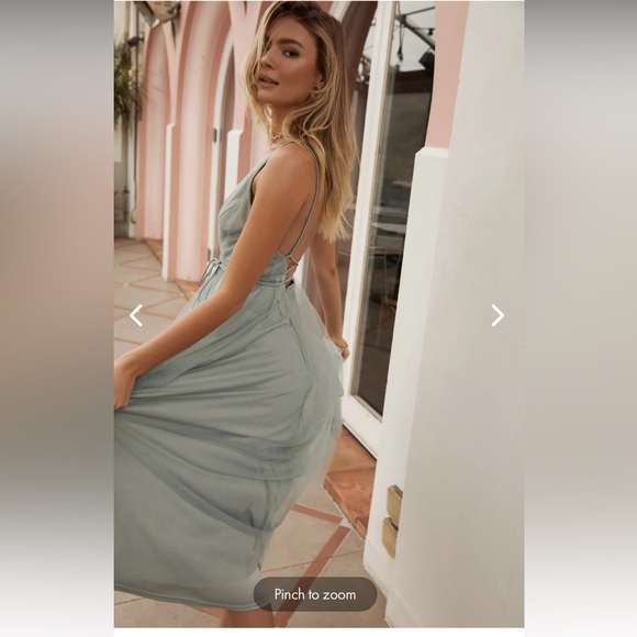 NWT Selfie Leslie Sage MIDI Dress - Picture 4 of 7